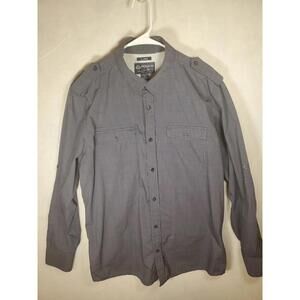 American Rag Shirt Men's XL Gray  Button Up Long Sleeve Pockets